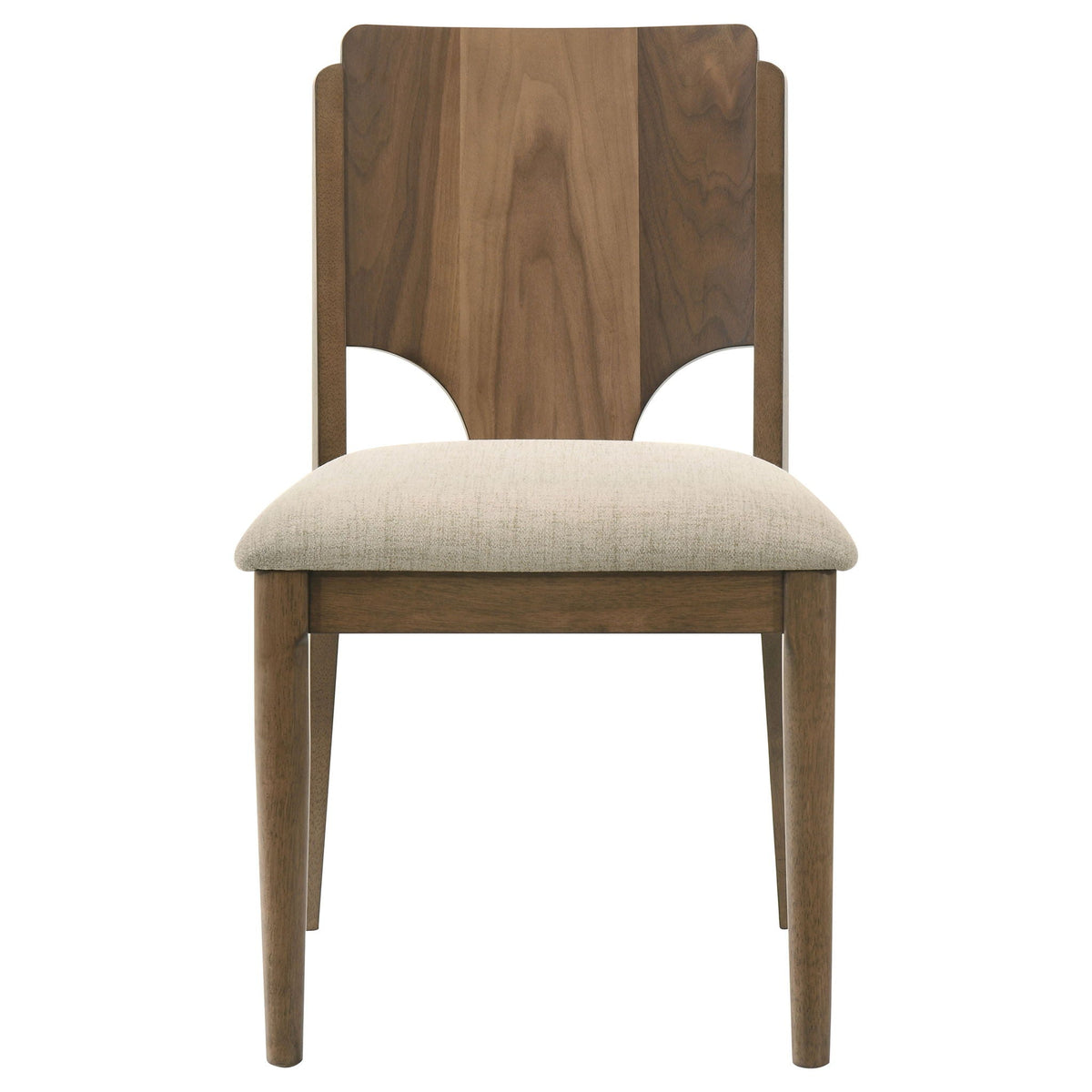 Crestmore Dining Chair Upholstered Seat Walnut (Set of 2)