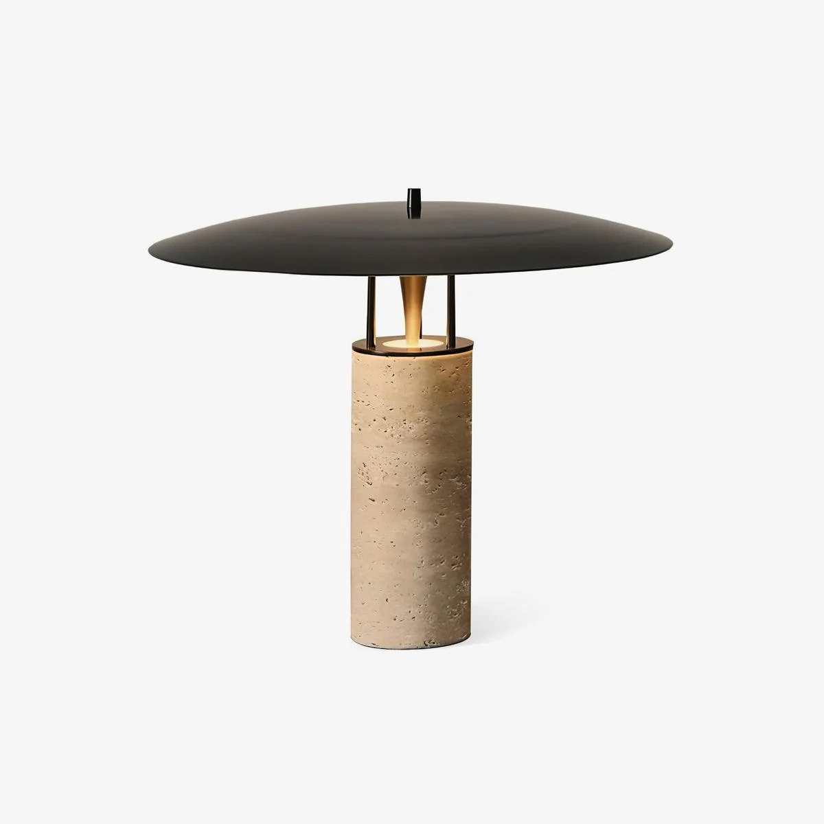 Solara Travertine Halo Table Lamp