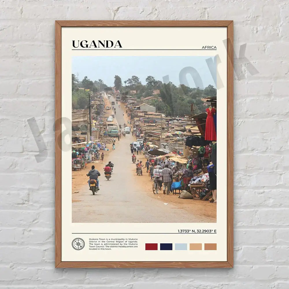 Africa landscape canvas printings set of 6 framed living room art