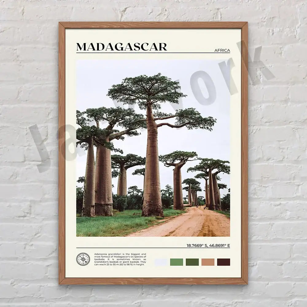 Africa landscape canvas printings set of 6 framed living room art