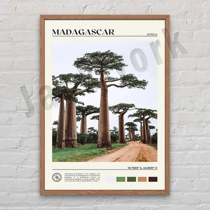 Africa landscape canvas printings set of 6 framed living room art