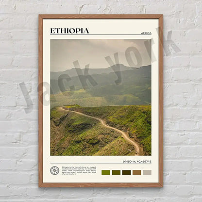 Africa landscape canvas printings set of 6 framed living room art