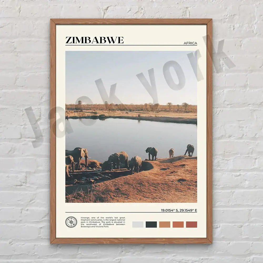 Africa landscape canvas printings set of 6 framed living room art