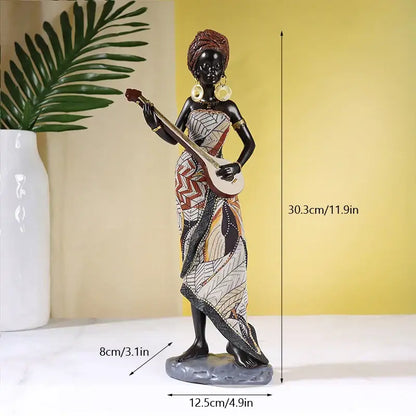 African exotic black mother and child figurines living room decor
