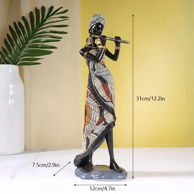 African exotic black mother and child figurines living room decor