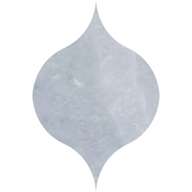 Bardiglio Light Honed Winter Leaf Waterjet Marble Waterjet Mosaics 4 7/8x6 13/16