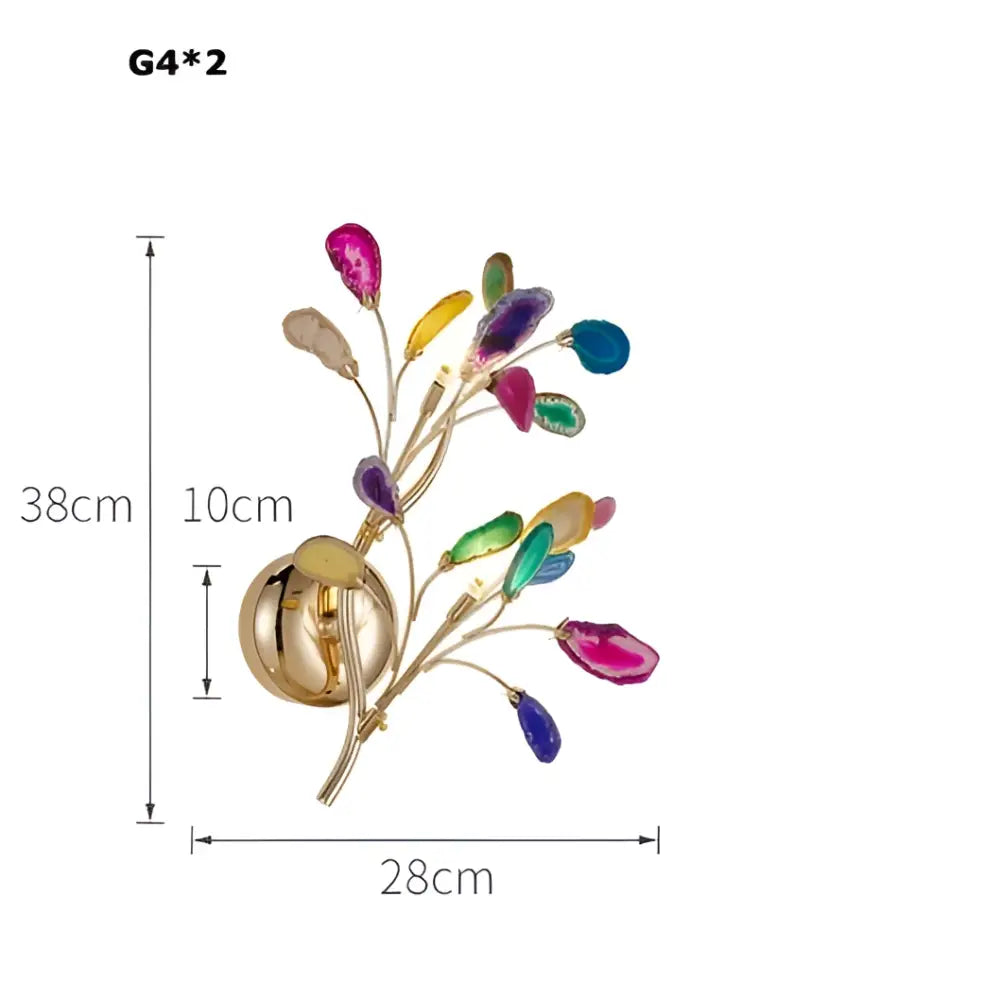 Agate designer led chandelier colorful gold light for dining room