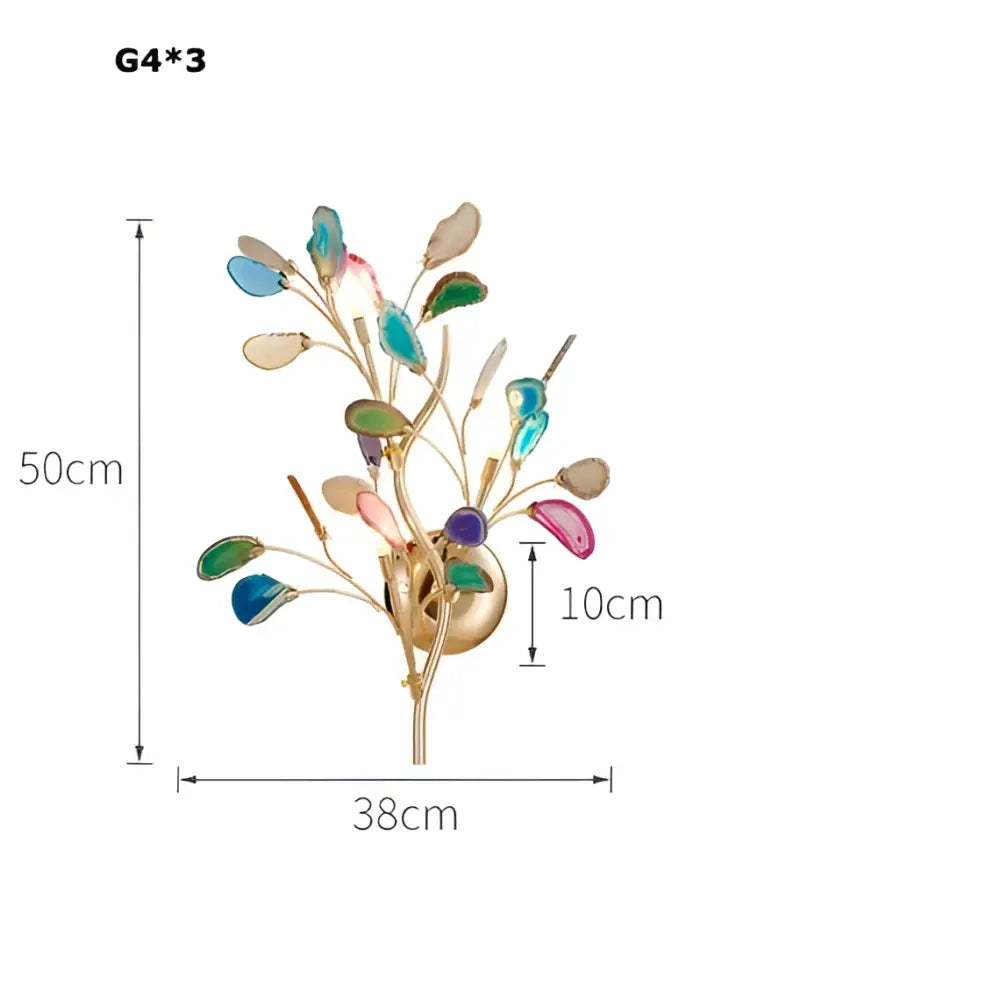 Agate designer led chandelier colorful gold light for dining room