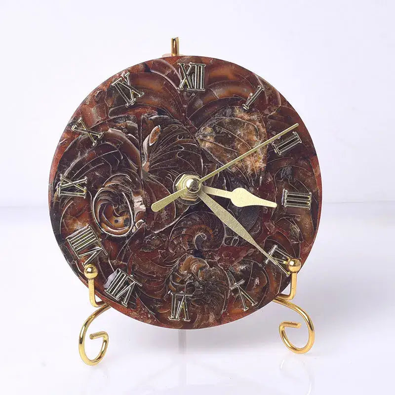 Agate stone gold digital clock living room luxury decor