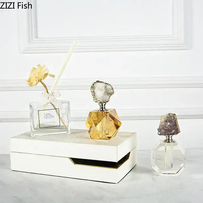 Agate stone perfume bottle for essential oils bedroom crystal decor
