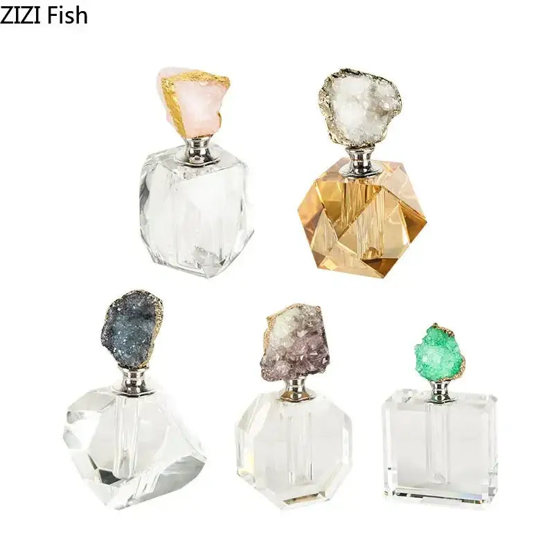 Agate stone perfume bottle for essential oils bedroom crystal decor