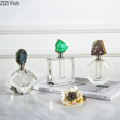 Agate stone perfume bottle for essential oils bedroom crystal decor