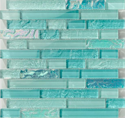 Bahamas Aqua Linear Glass Tile