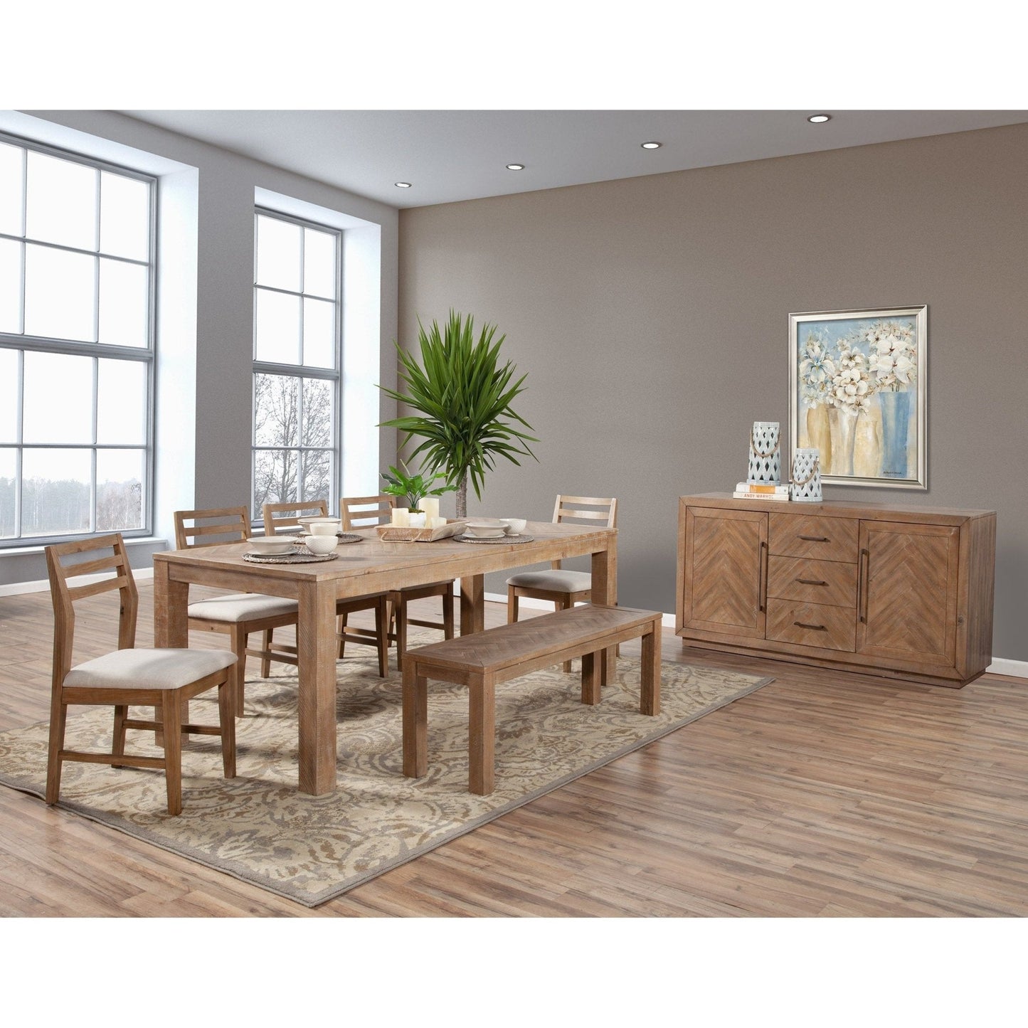Aiden Side Chairs (Set of 2), Natural Weathered