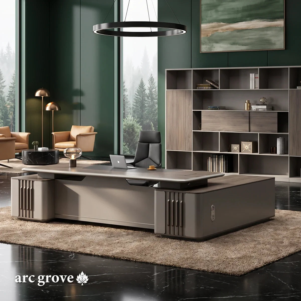 Ainley · Modern L-Shaped Executive Desk