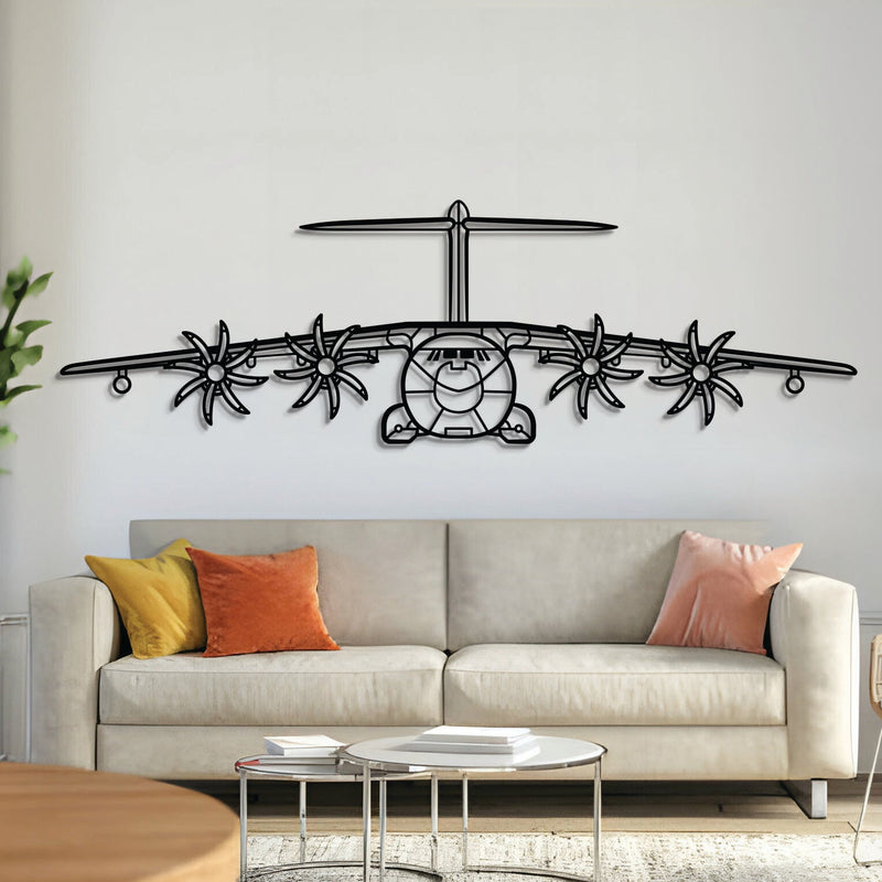 A400M Atlas Front Metal Aircraft Wall Art - NCP0022, front view