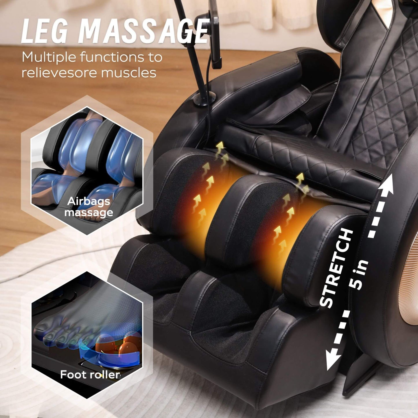 Airvana Tranquil Automatic Zero Gravity Massage Recliner Chair With Full Body Air Pressure (SAK76018)