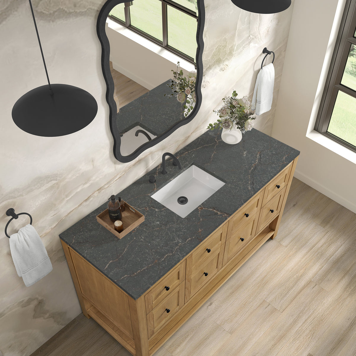 James Martin Breckenridge 60" Single Bathroom Vanity, Light Natural Oak