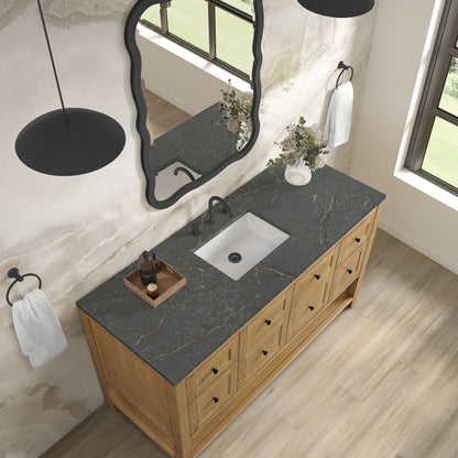 James Martin Breckenridge 60" Single Bathroom Vanity, Light Natural Oak
