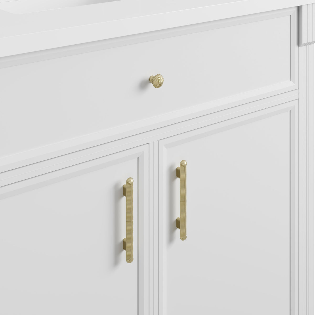 James Martin Bellshire 96" Single Bathroom Vanity, Bright White
