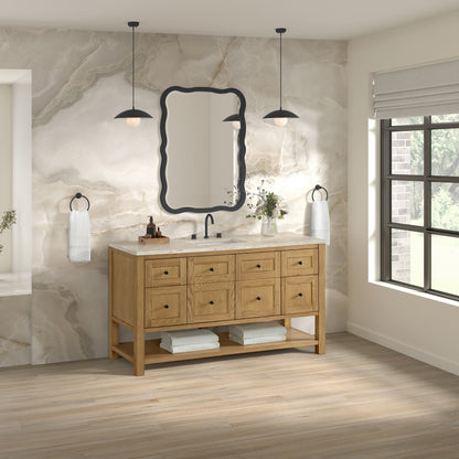 James Martin Breckenridge 60" Single Bathroom Vanity, Light Natural Oak