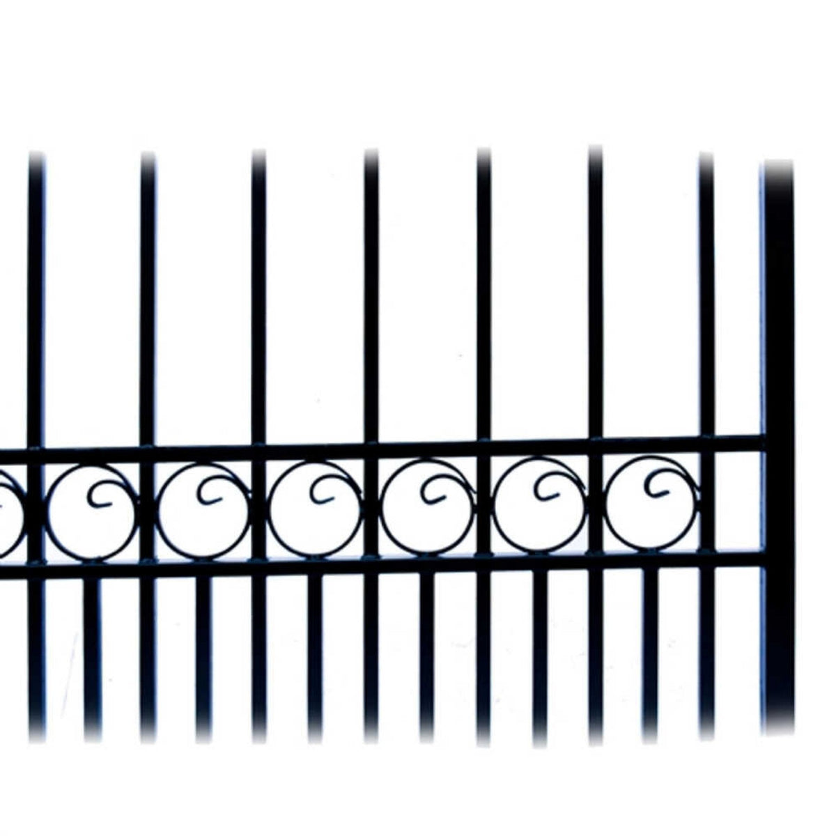 [12-18FT] Heavy-Duty Paris-Style Steel Premium Dual-Swing Driveway Gate (SAK97031)