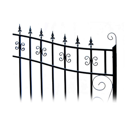 [12-18FT] Heavy-Duty Venice-Style Steel Dual-Swing Driveway Gate (SAK68025)