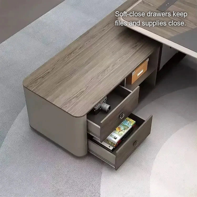 Ainley · Modern L-Shaped Executive Desk