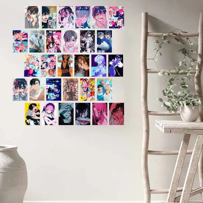 Colorful alien anime photo cards set bedroom wall decor