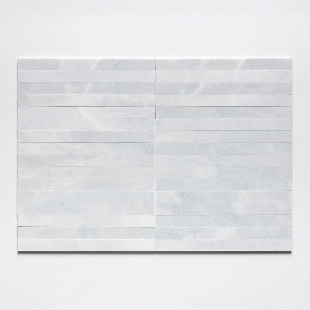Bardiglio Light Fine Textured Plank Marble Tiles 1 9/16x18