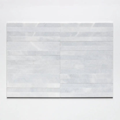 Bardiglio Light Fine Textured Plank Marble Tiles 1 9/16x18