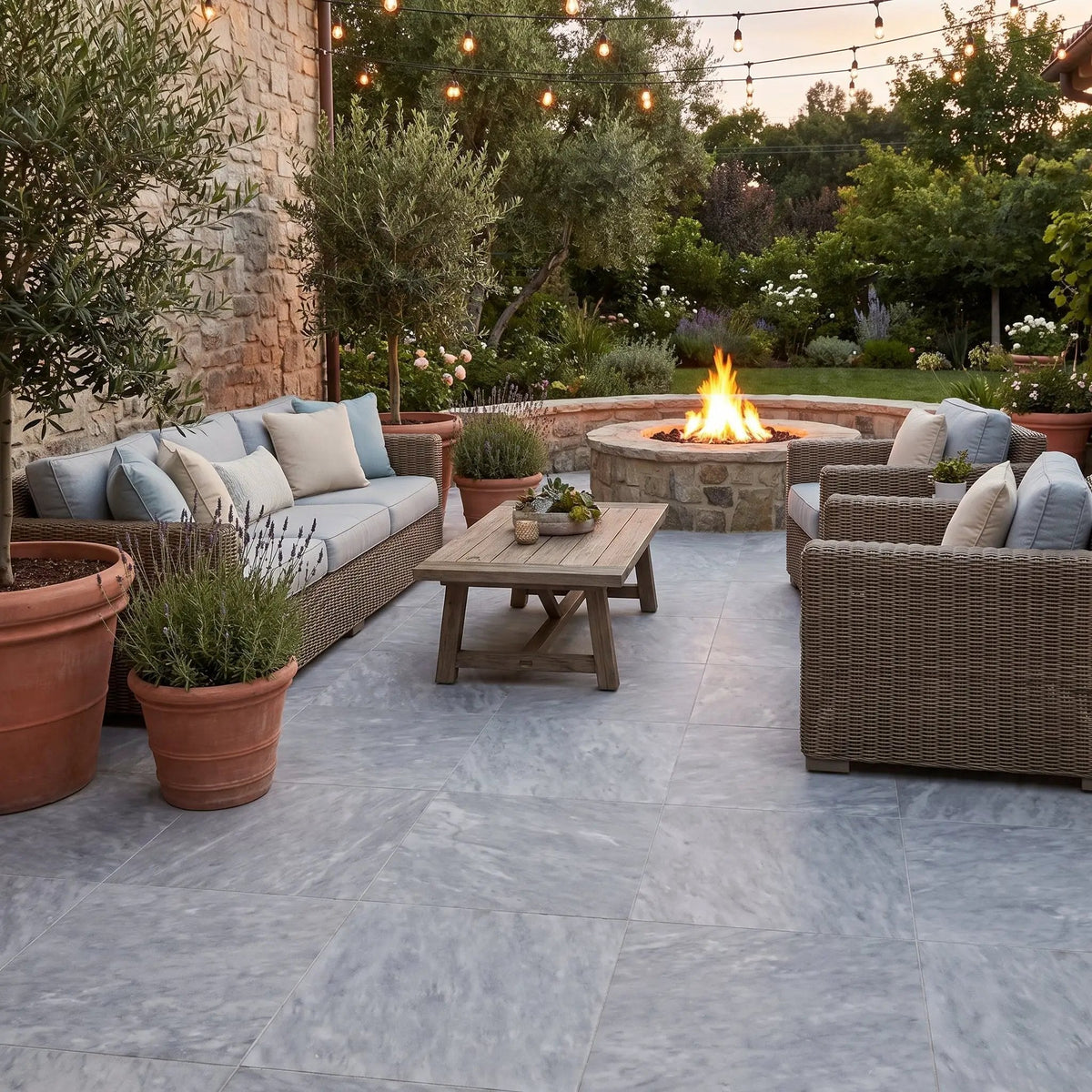 Bardiglio Light Honed Marble Tiles 18x18