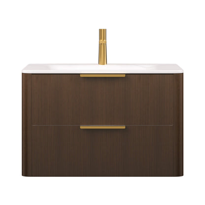 Alora Luxury 30/36-Inch Sintered Stone Floating Bathroom Vanity With Sink (SAK62871)