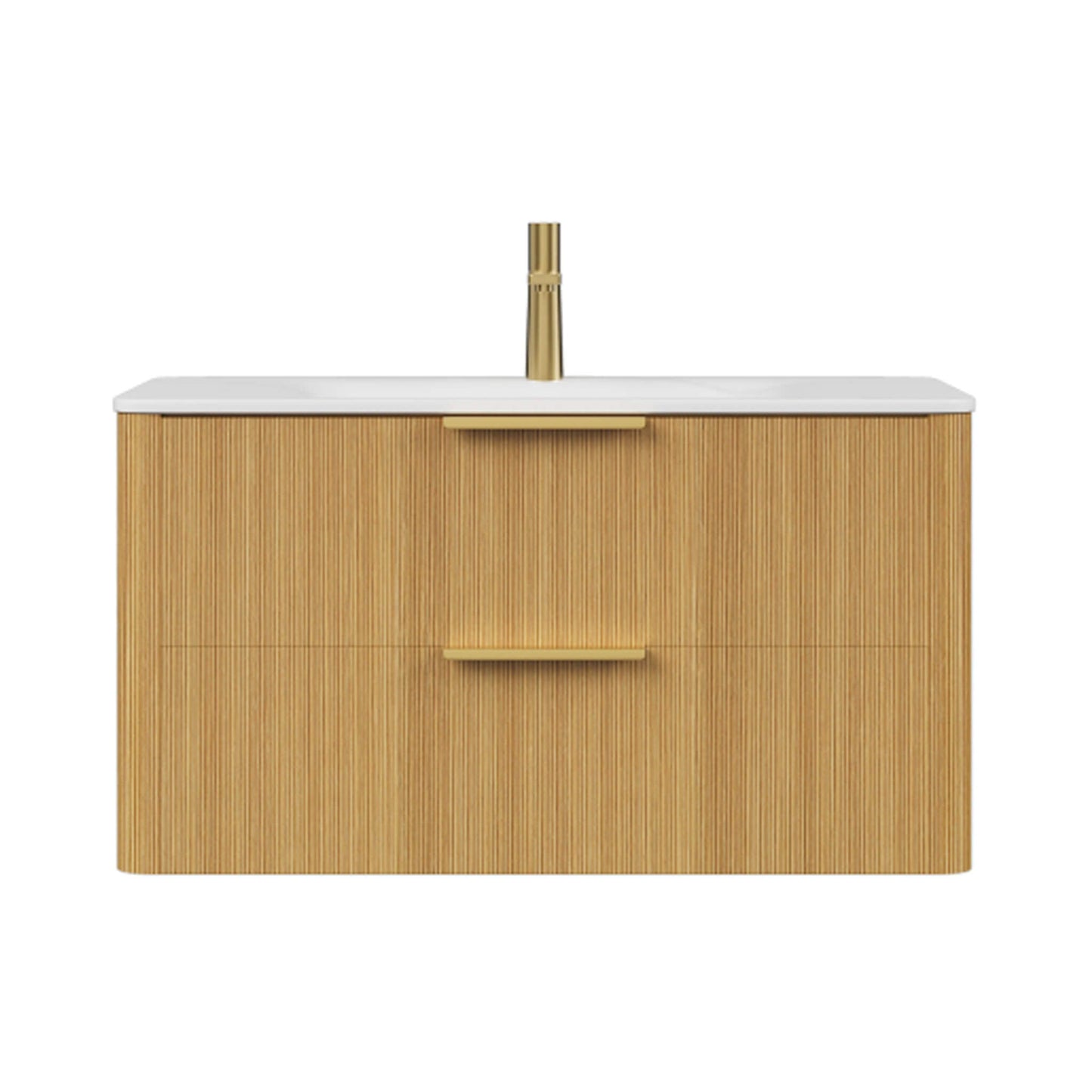 Alora Luxury 30/36-Inch Sintered Stone Floating Bathroom Vanity With Sink (SAK62871)