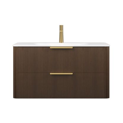 Alora Luxury 30/36-Inch Sintered Stone Floating Bathroom Vanity With Sink (SAK62871)