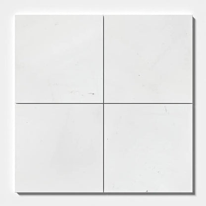 Alpina White Polished Marble Tiles 12x12