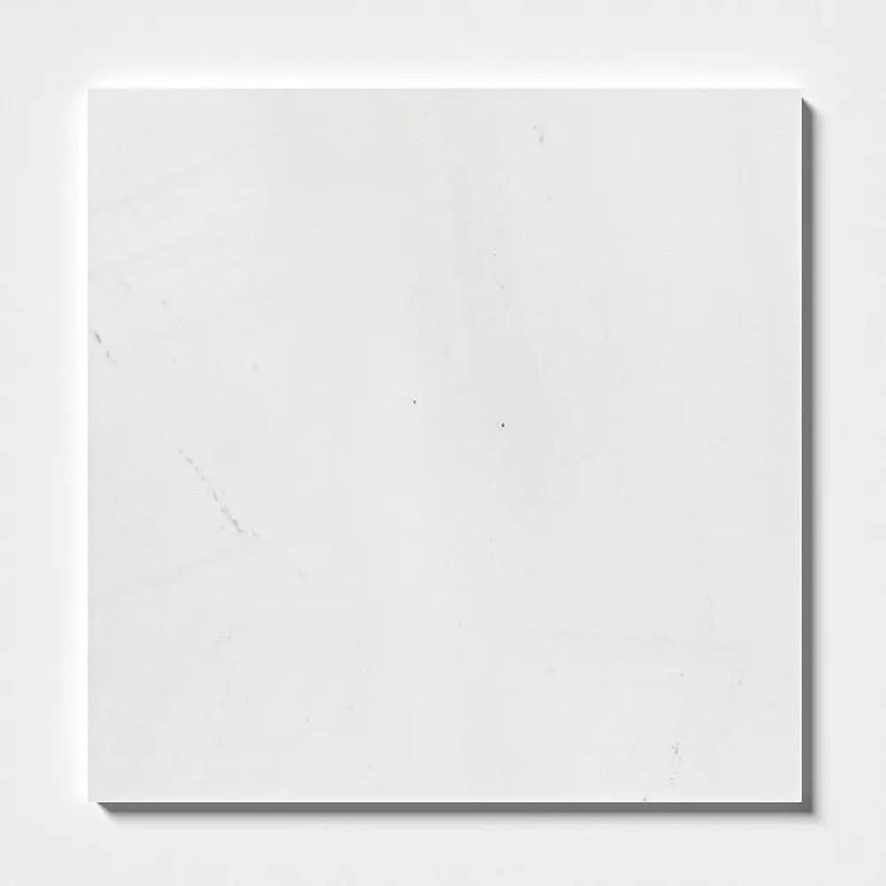 Alpina White T Honed Marble Tiles 18x18