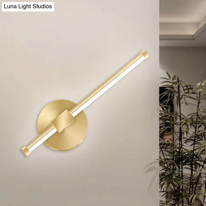 DecorBites™ Aluminum LED Wall Lamp - Gold Tube/Stick Design for Boys Bedside