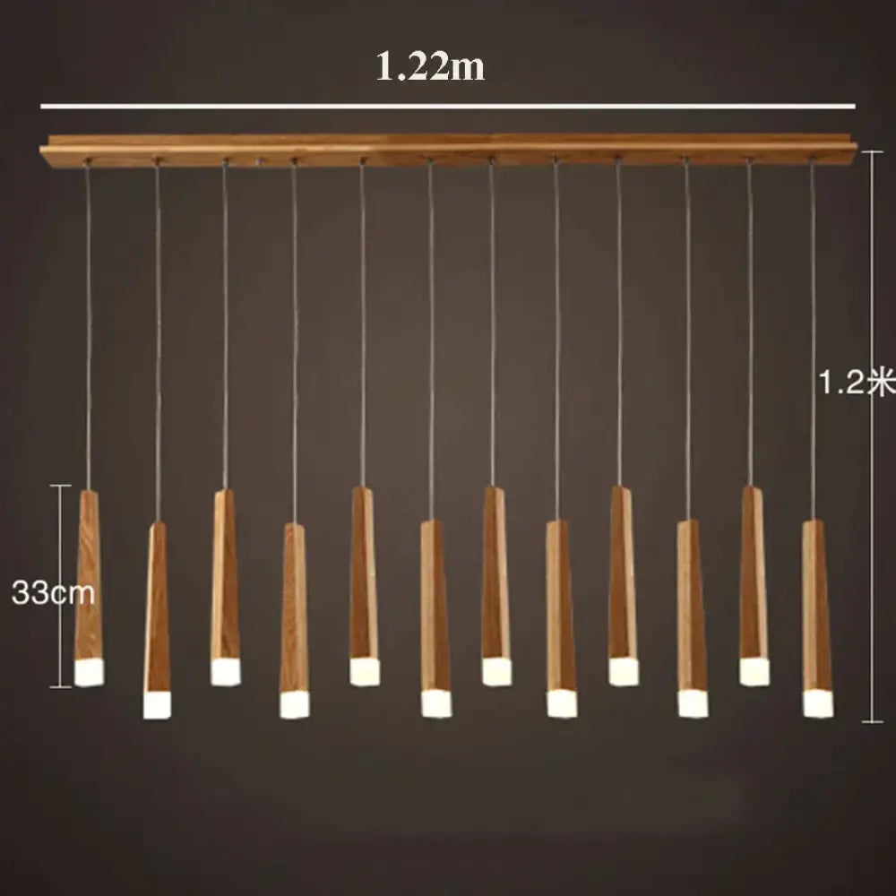 DecorBites™ Amani - Nordic Minimalist Wood Art Pendant Lamp