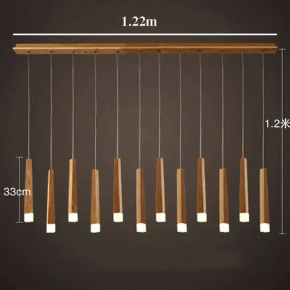 DecorBites™ Amani - Nordic Minimalist Wood Art Pendant Lamp