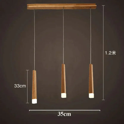 DecorBites™ Amani - Nordic Minimalist Wood Art Pendant Lamp
