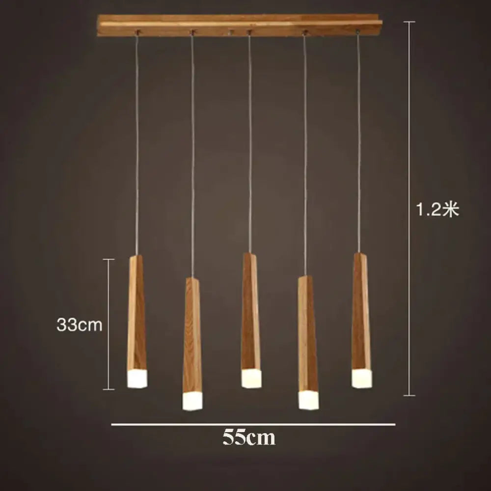 DecorBites™ Amani - Nordic Minimalist Wood Art Pendant Lamp