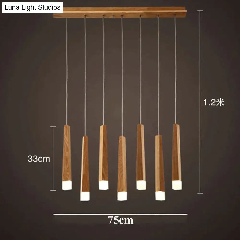DecorBites™ Amani - Nordic Minimalist Wood Art Pendant Lamp