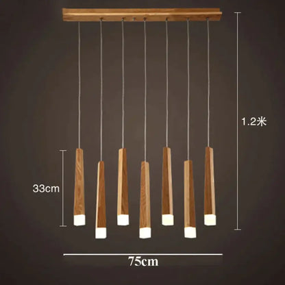 DecorBites™ Amani - Nordic Minimalist Wood Art Pendant Lamp
