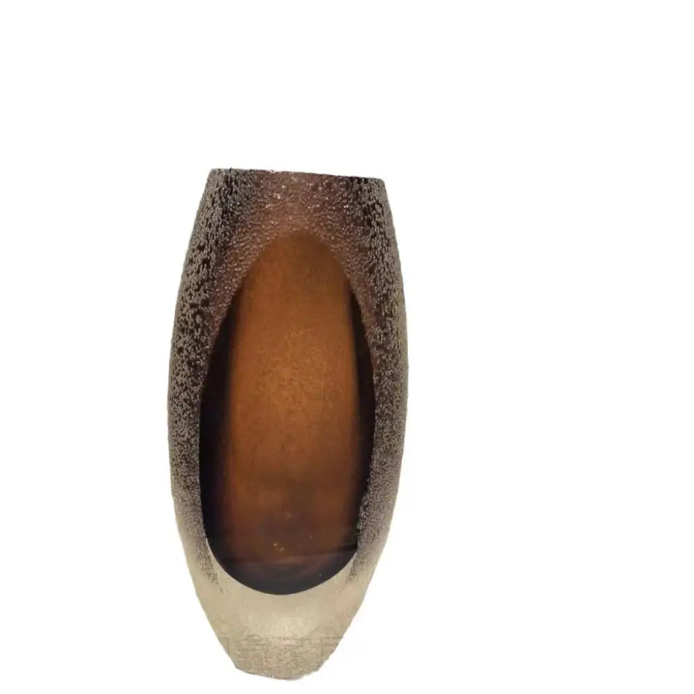 Amber frosted glass vase set living room floral terrarium jar