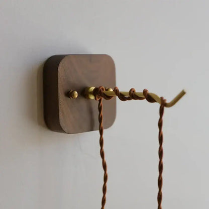 Amber glass ceramic ball led wall lights for bedroom with pull chain