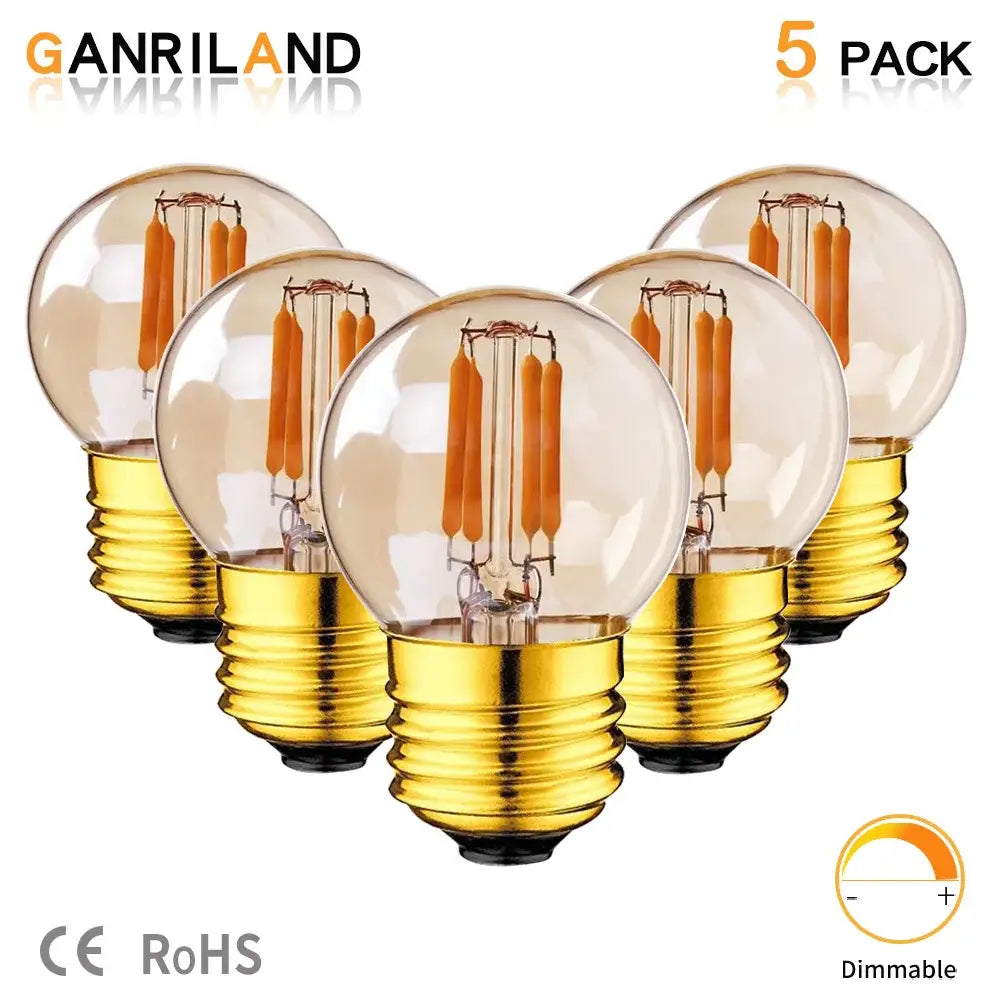 Amber glass g40 edison led bulbs garden filament lamp