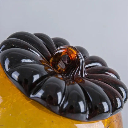 Amber & orange glass hazelnut pinecone ornament living room decor