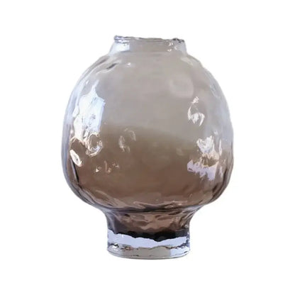 Amber textured gradient glass vase living room decor