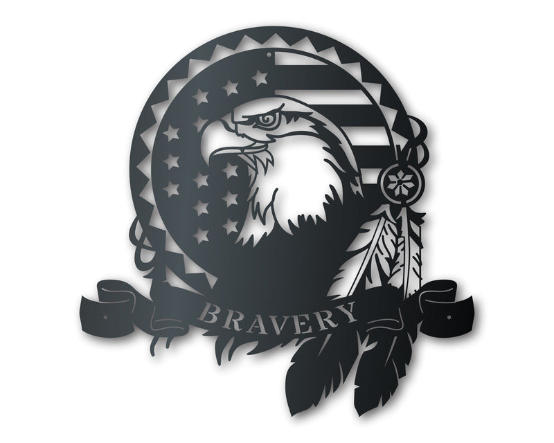 Custom Metal American Eagle Wall Art | Patriotic Decor | Indoor Outdoor | Up to 46" | Over 20 Color Options